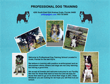 Tablet Screenshot of professionaldogtrainingocala.com